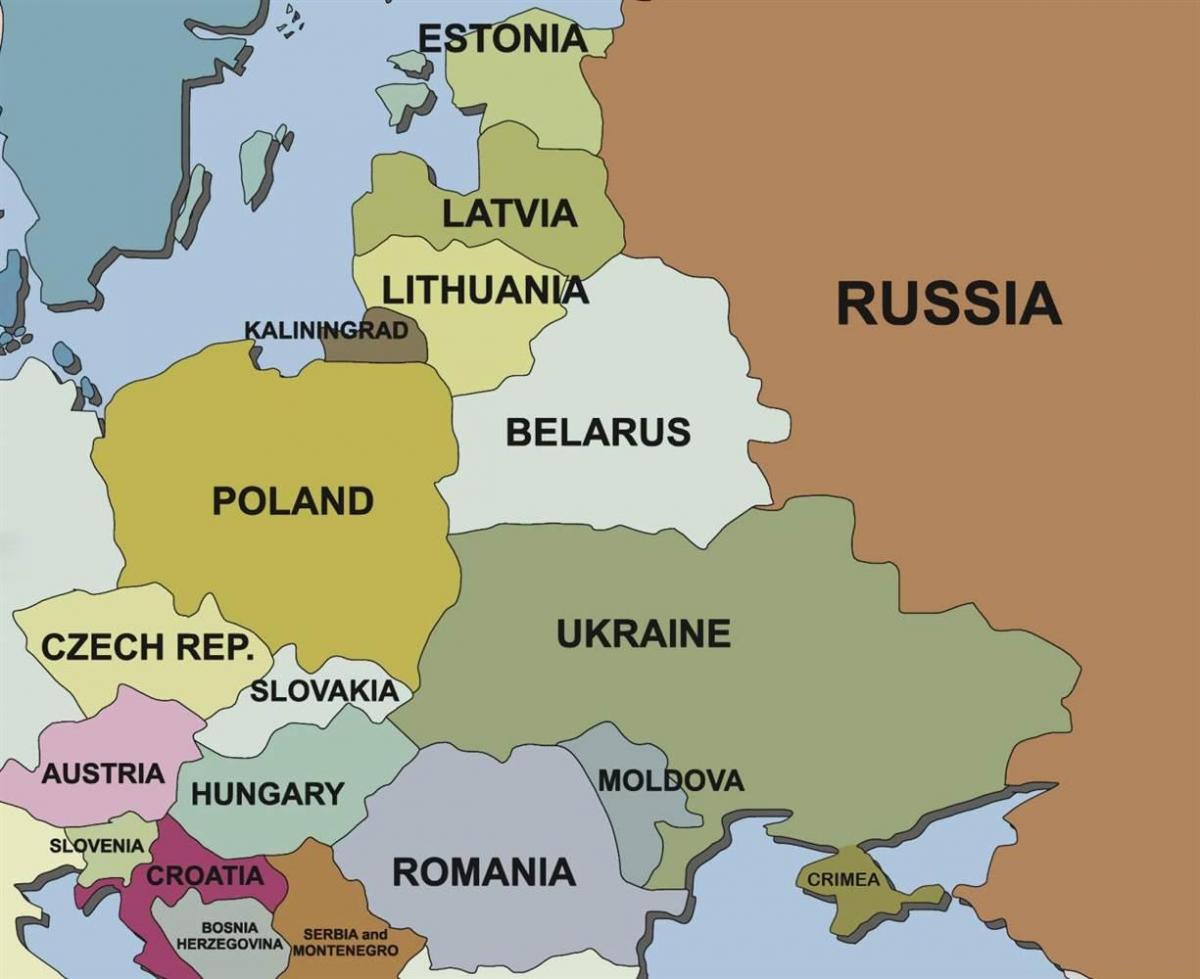 خريطة سلوفينيا و البلدان المجاورة