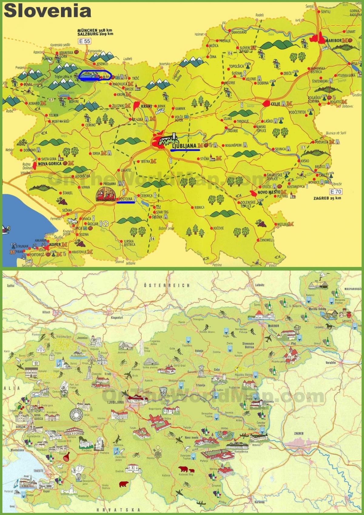 سلوفينيا خريطة السفر