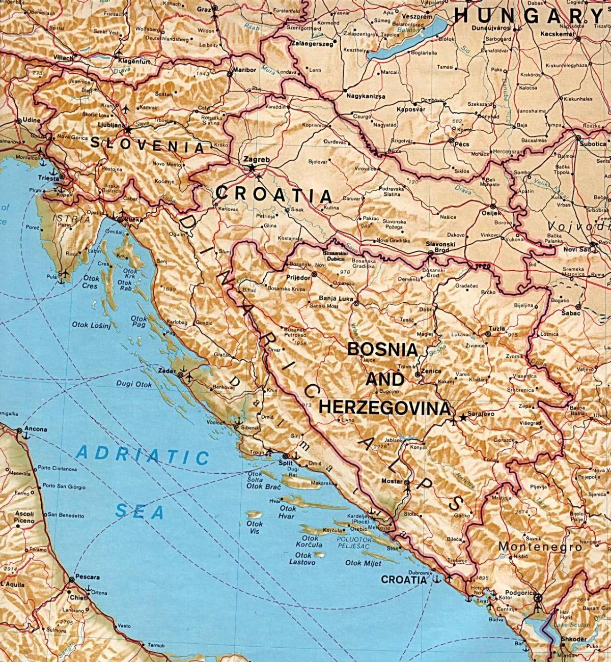 خريطة تبين سلوفينيا