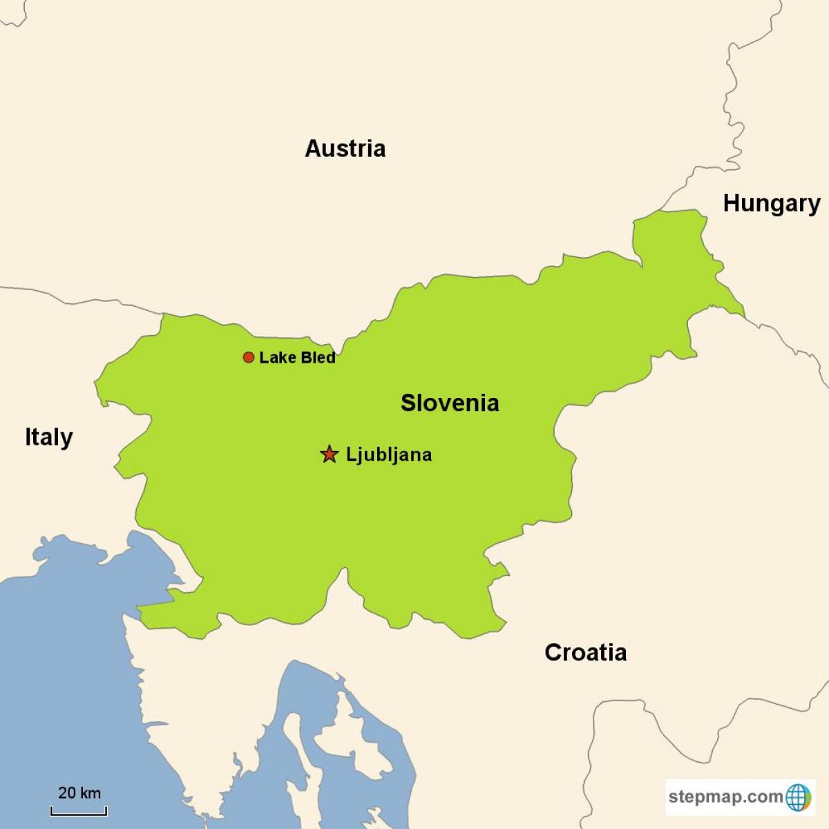 خريطة ليوبليانا ، سلوفينيا