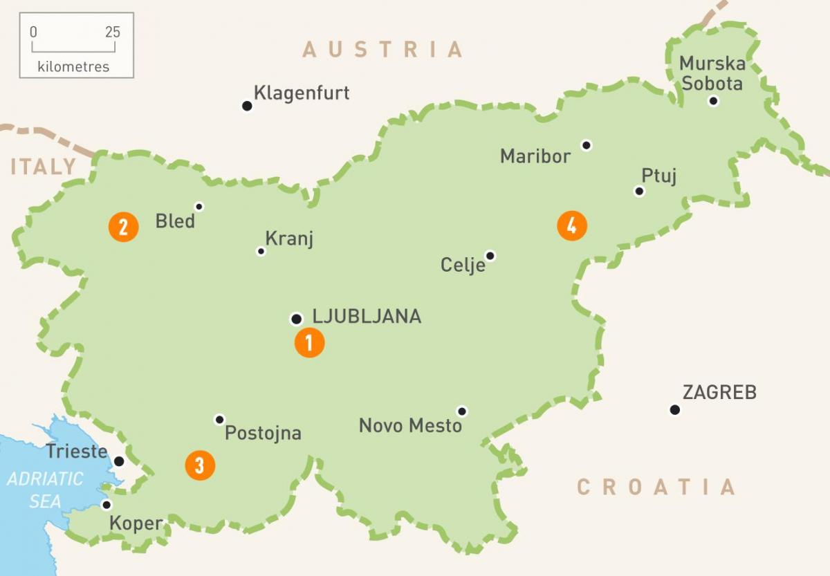 خريطة نوفو ميستو سلوفينيا