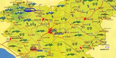 خريطة سلوفينيا لمشاهدة معالم المدينة